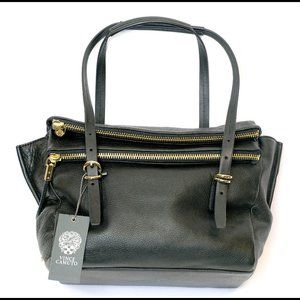 Vince Camuto Black Pebbled Leather Handbag VC-FAYE